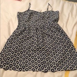 J. Crew blue/white spaghetti strap dress